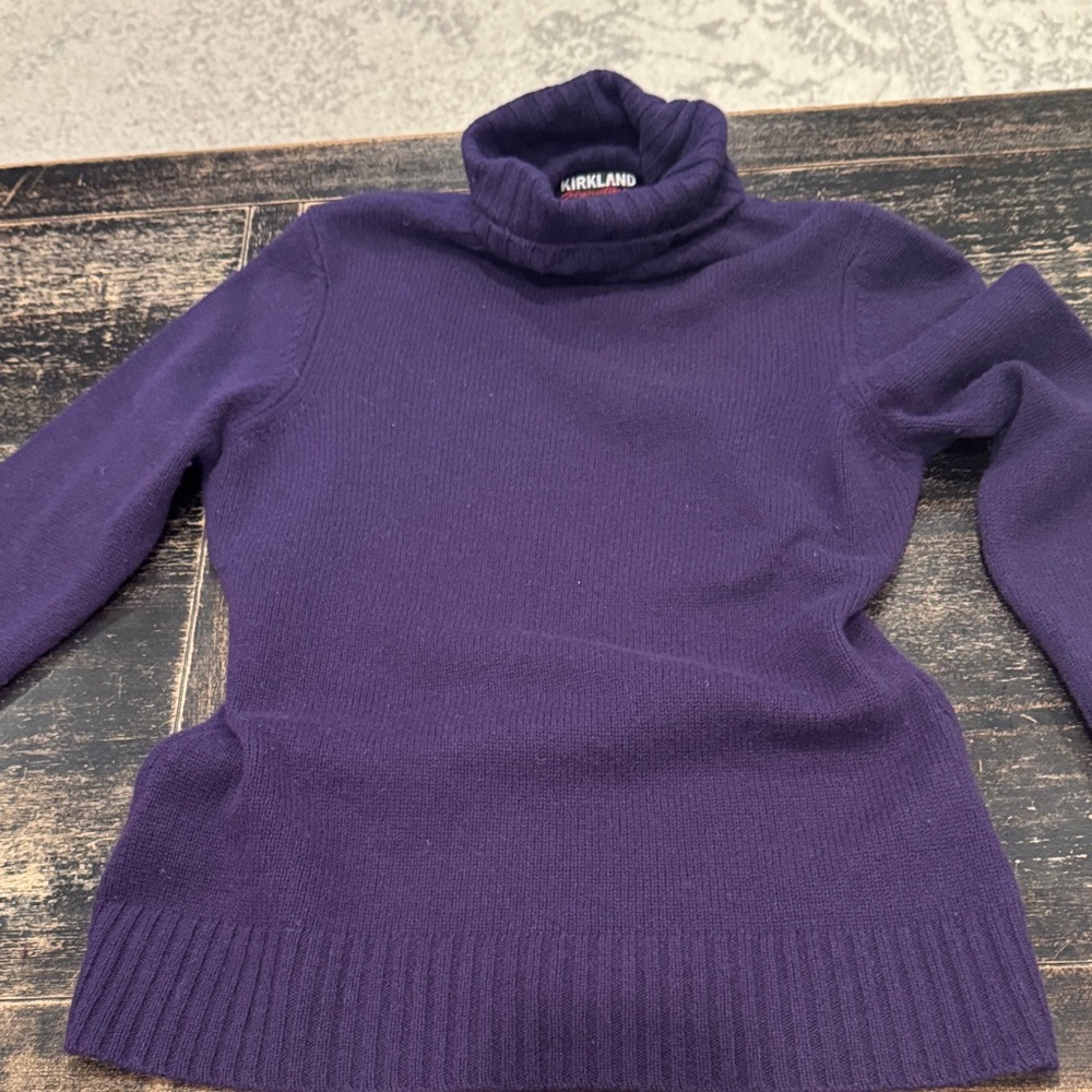 Kirkland Signature Deep Purple Women's Turtleneck Sweater